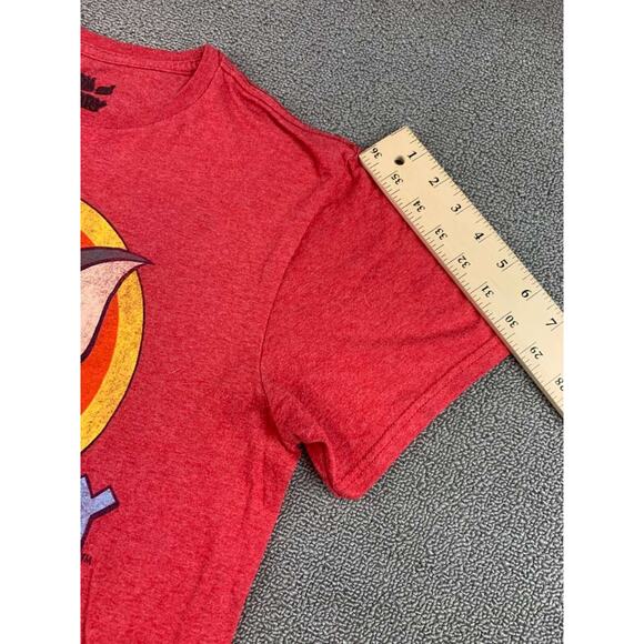 Tom and Jerry Mens M Red Heather Crewneck Cartoon Graphic T Shirt - Picture 7 of 9